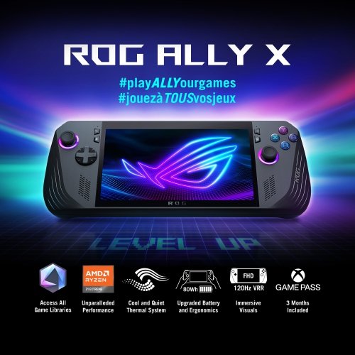 ASUS ROG Ally X 7" 1080p Touch Gaming Console (AMD Ryzen Z1 Extreme/24GB RAM/2TB SSD/Win 11/Xbox GamePass) - Image 2